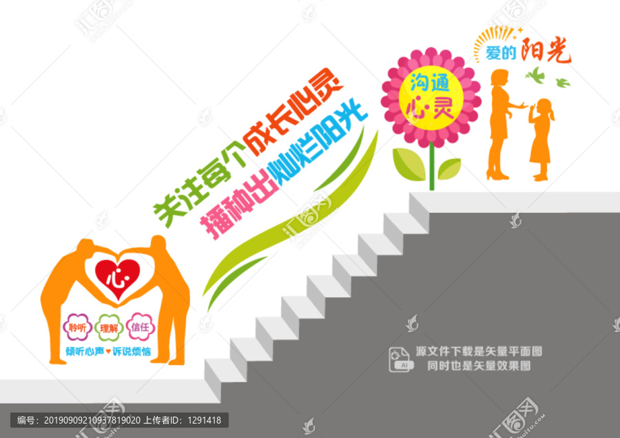 心理教育樓道文化墻