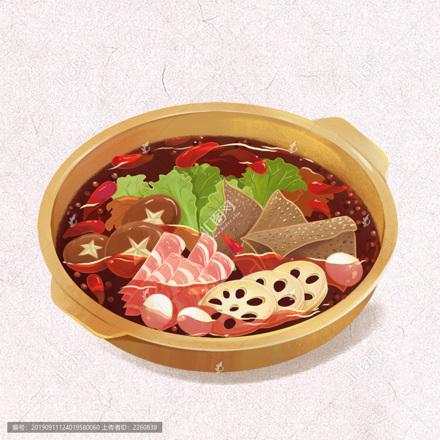 四川火鍋插畫