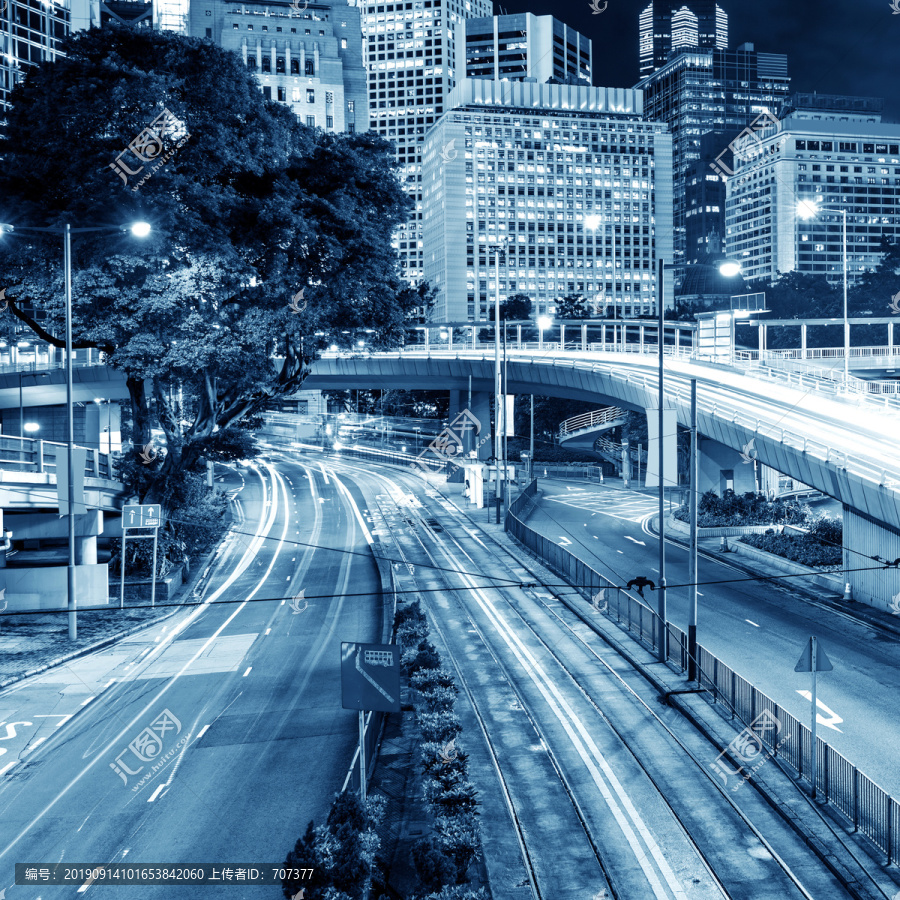 香港街道夜景