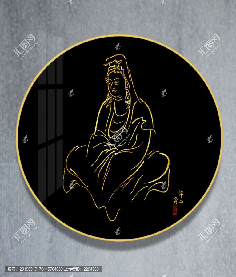 新中式中國風(fēng)觀世音菩薩