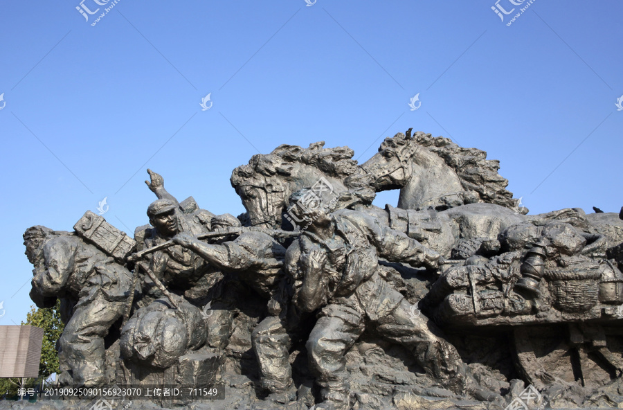 解放战争支前民工雕塑