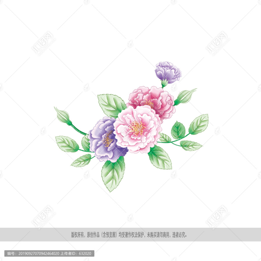 薔薇花紋