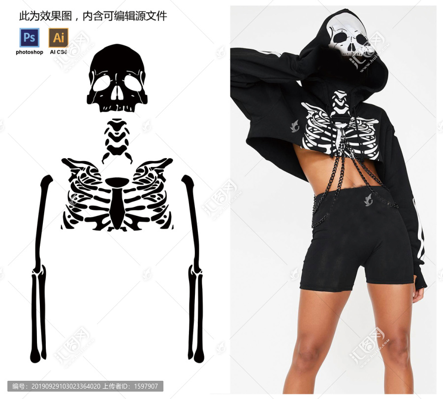 服裝骷髏
