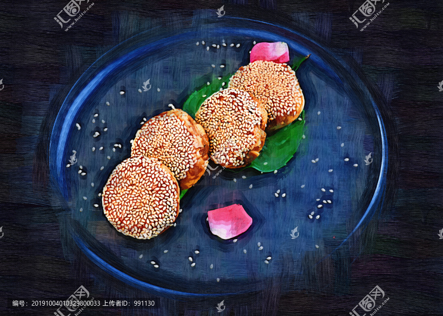 美食油画