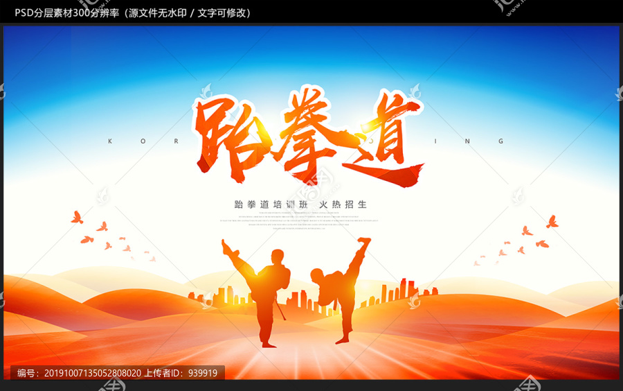 跆拳道海報