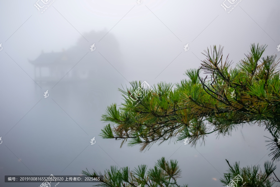 雨雾如琴湖