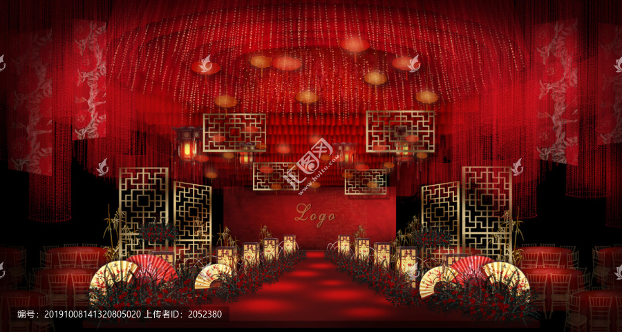 中式婚禮效果圖