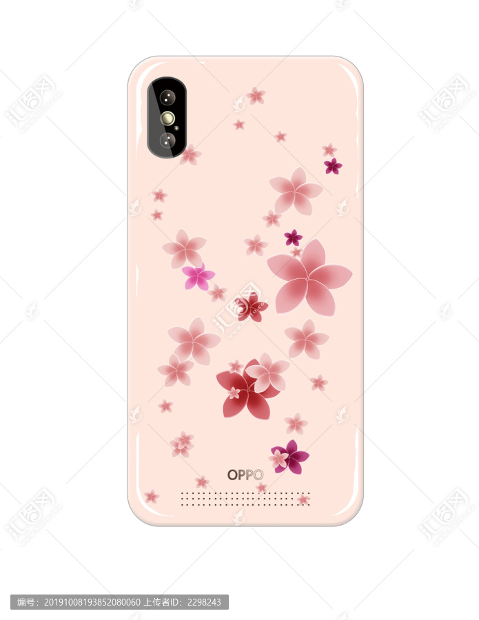 手机壳粉色花朵