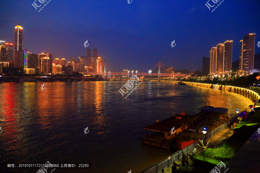 重庆长江两岸夜景