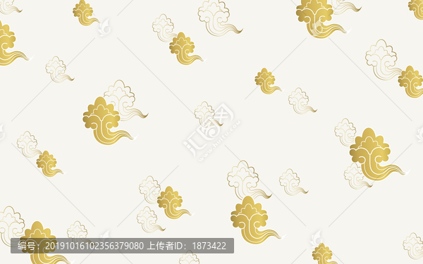 金色云煙背景素材