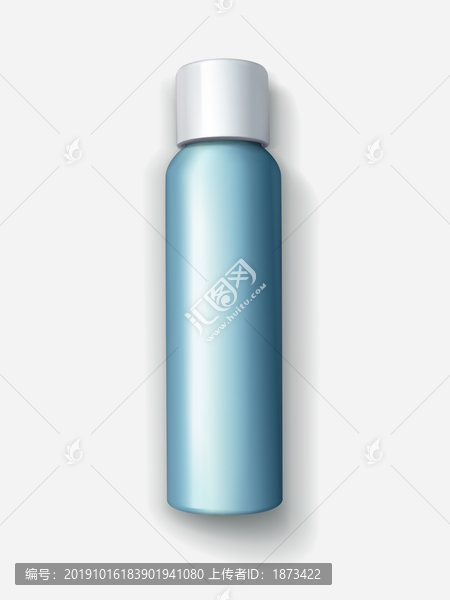 藍色噴霧罐頂視圖