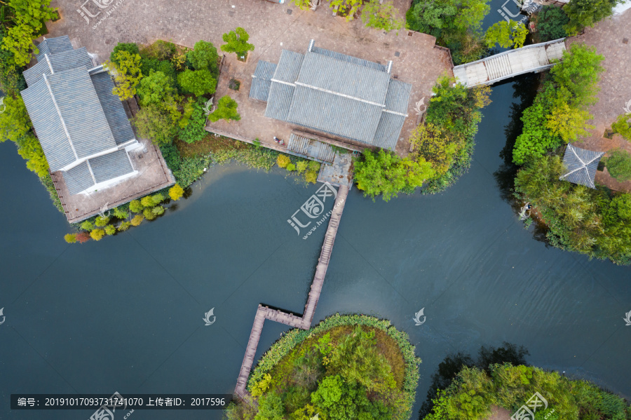 萍水湖湿地公园航拍