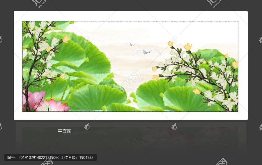 荷花裝飾畫