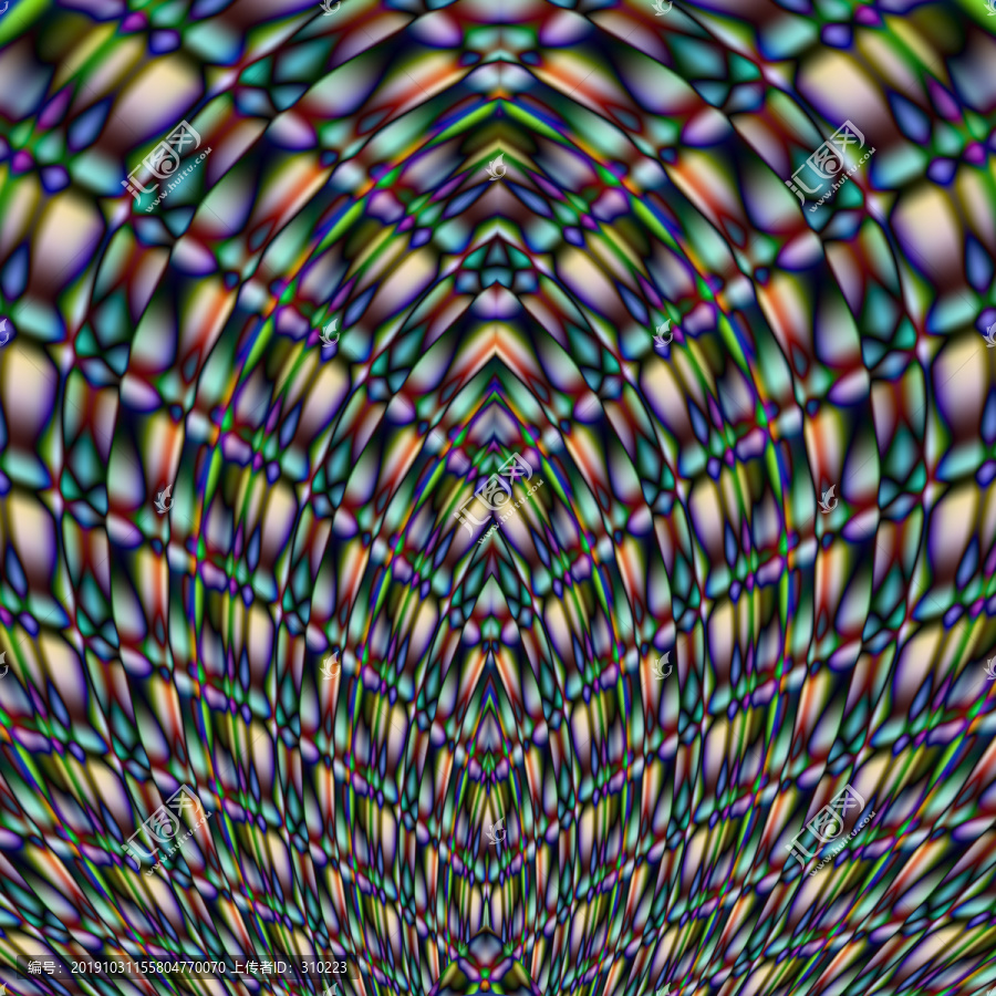 立體分形圖案背景