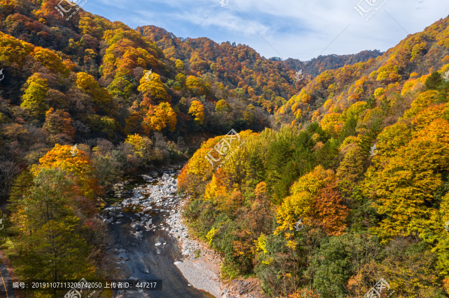 航拍光雾山大兰沟