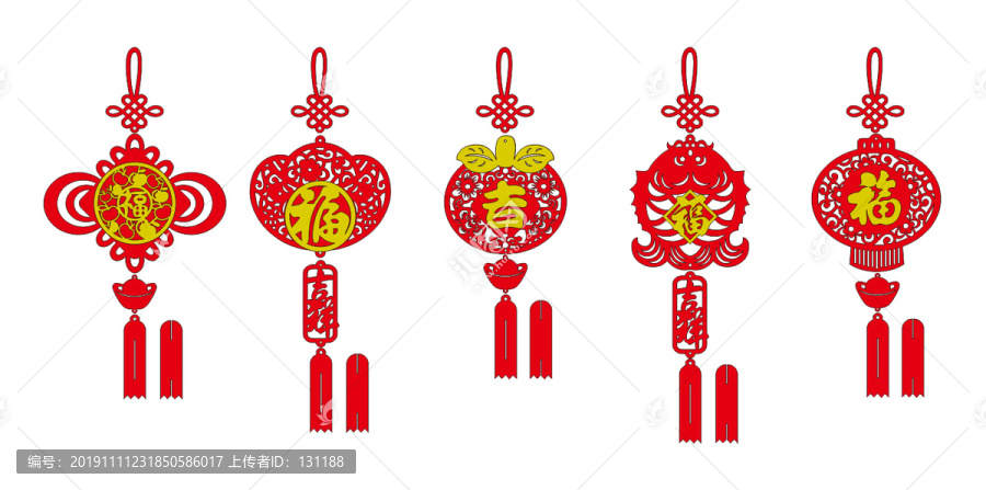 春節(jié)燒花小吊飾五款