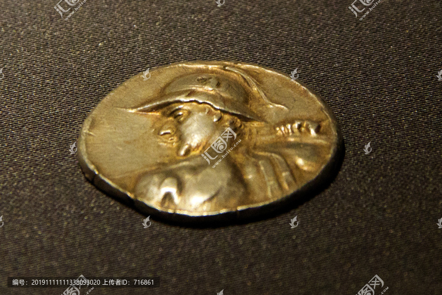 古希腊欧克提拉德一世头像银币