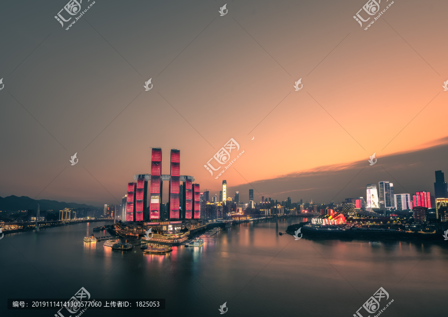 重庆城市朝天门夜景风光