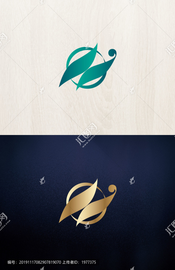 logo标志商标字体设计叶子