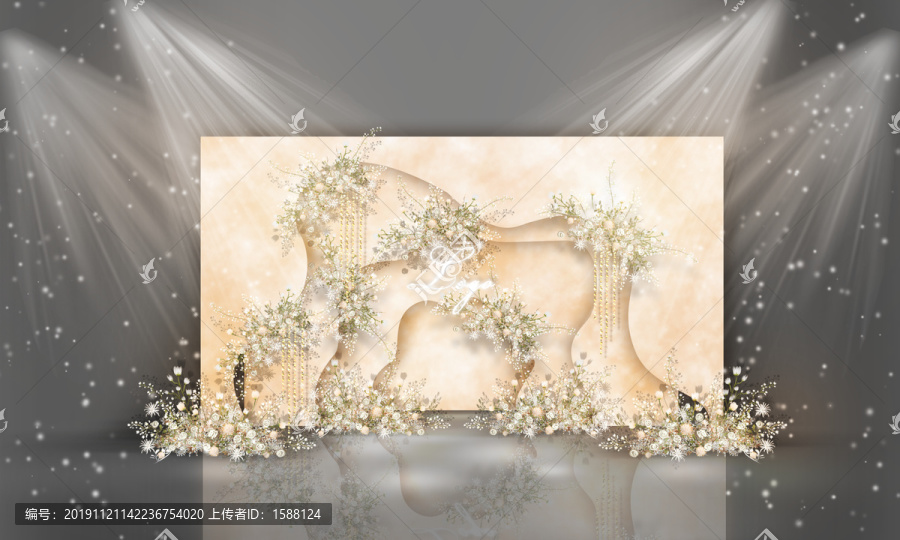 香檳色婚禮外區(qū)設(shè)計(jì)