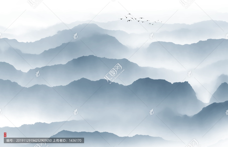 抽象創(chuàng)意山水水墨意境