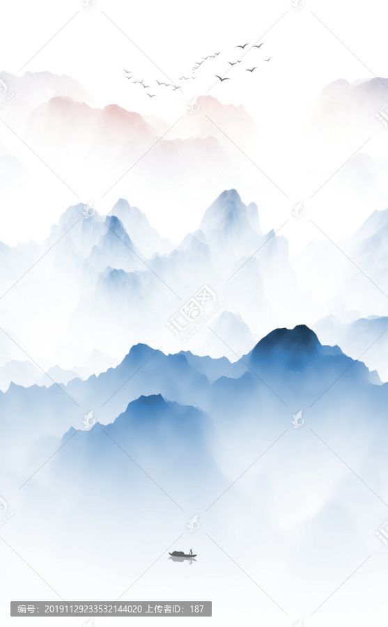 新中式抽象意境水墨裝飾畫