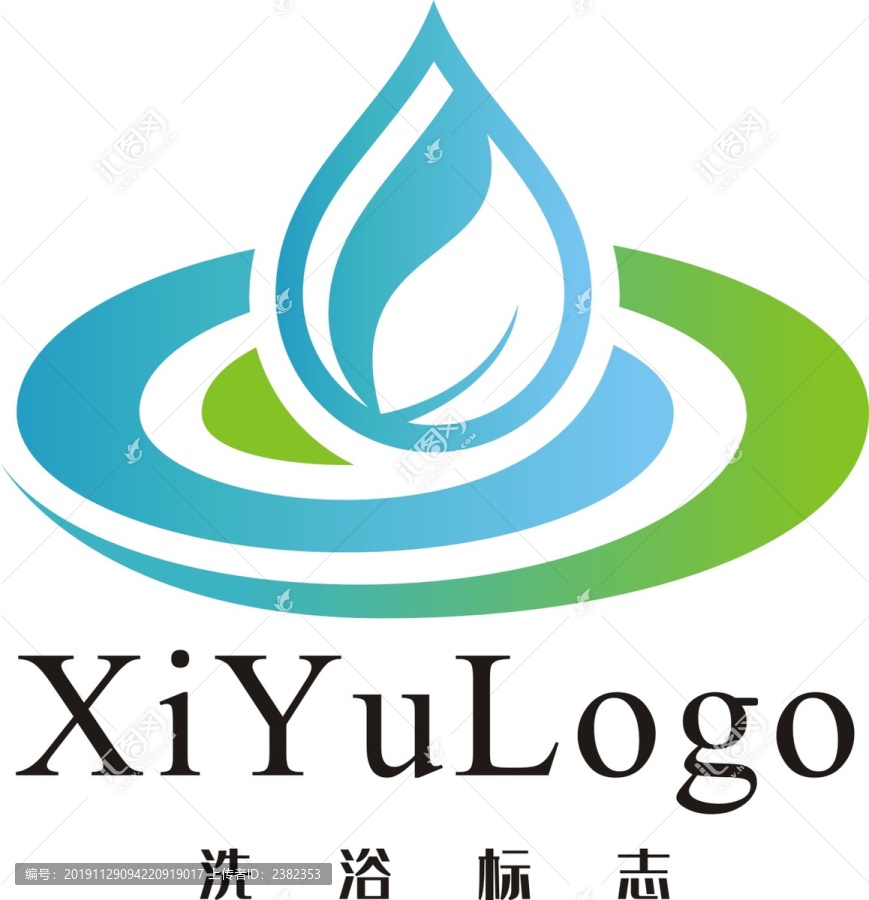 水滴净水器纯净水LOGO标志