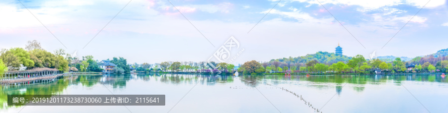 杭州西湖春景大画幅全景图