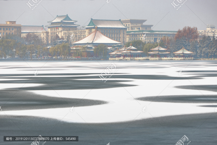 北京五龙亭雪景风光