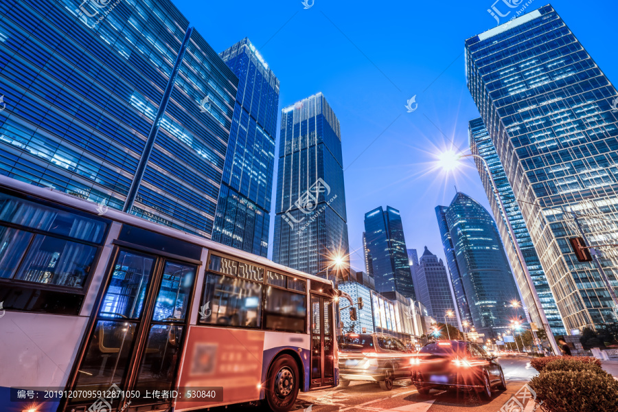 上海cbd建筑景观夜景