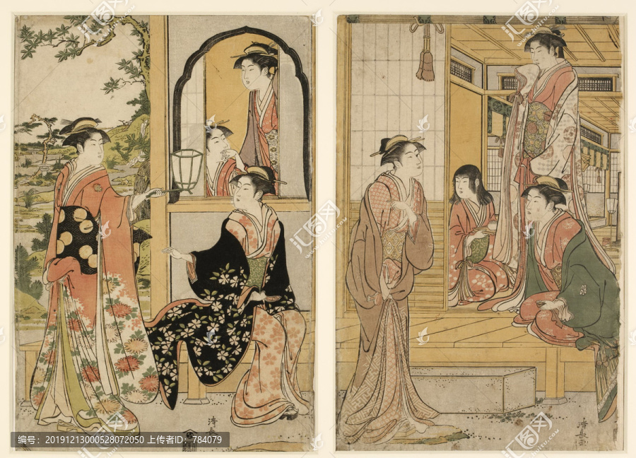 鳥居清長三名歌姬