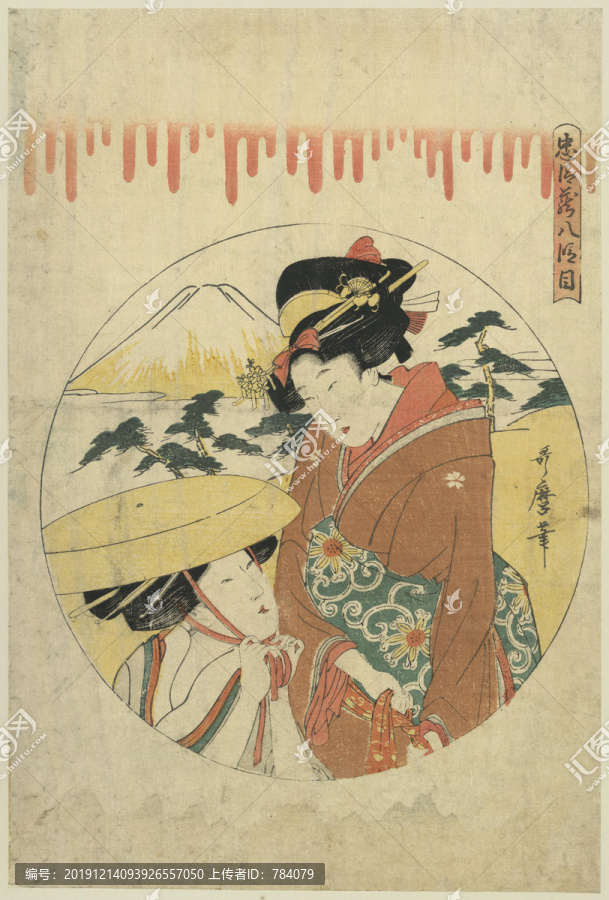 喜多川歌麿兩個婦女