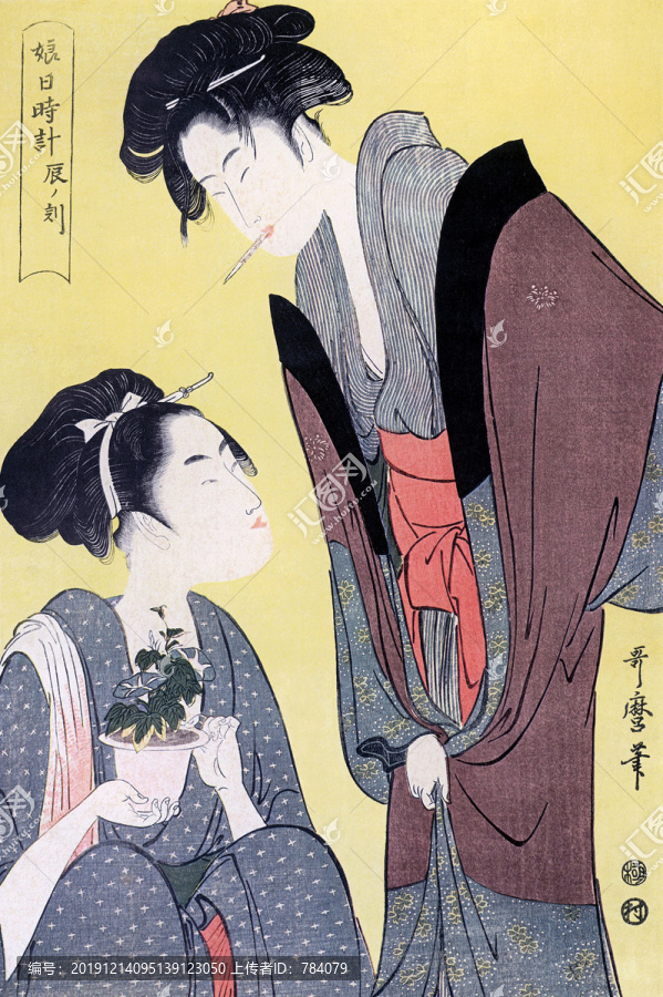 喜多川歌麿兩位妓女