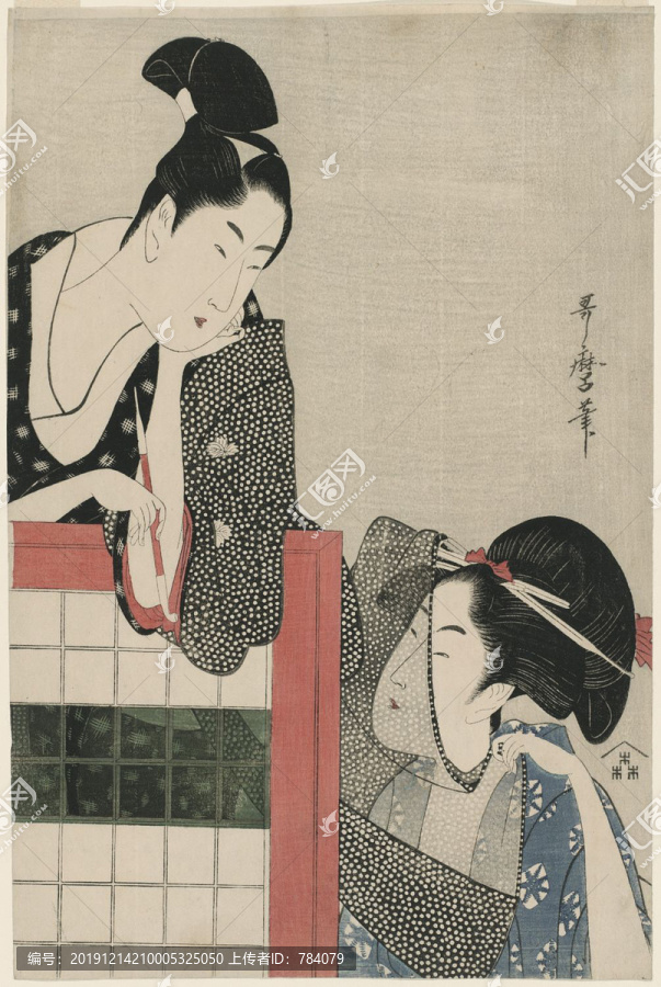 喜多川歌麿一對夫婦