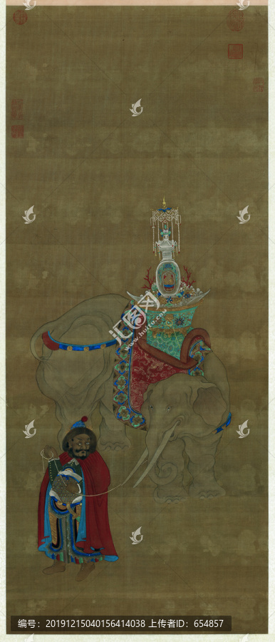 佚名無款貢象圖