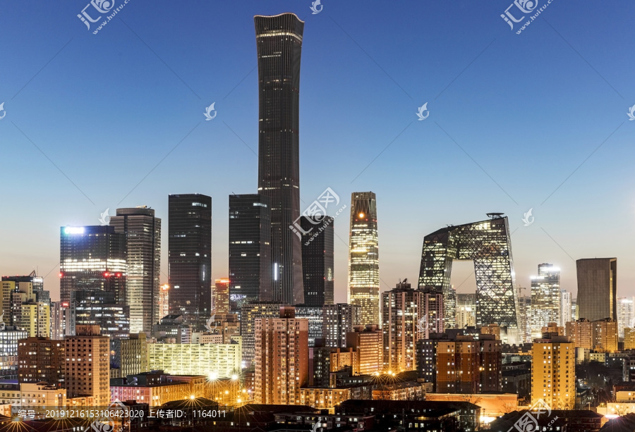 中国北京中国尊大楼夜景