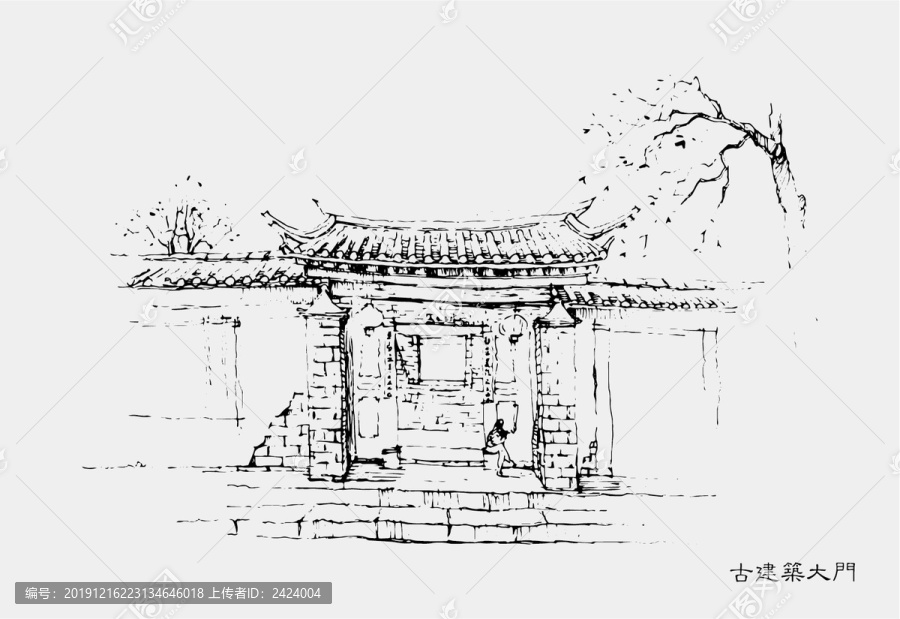 古建筑大門