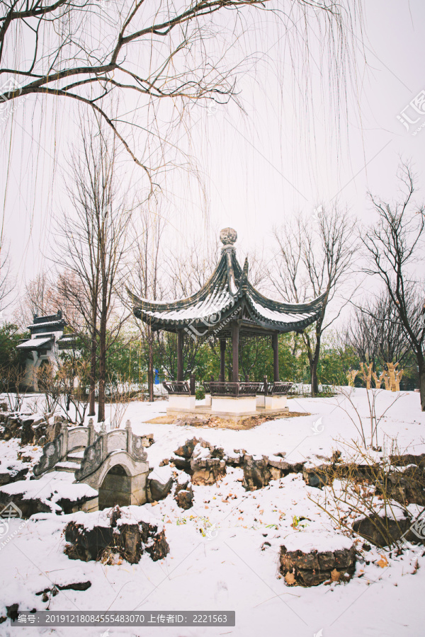 园林景观雪景素材