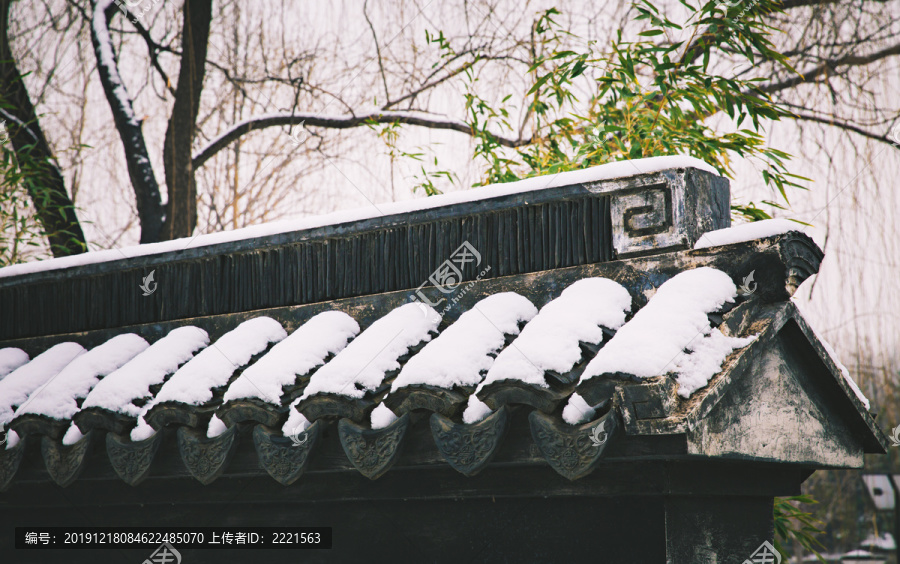 园林景观雪景素材