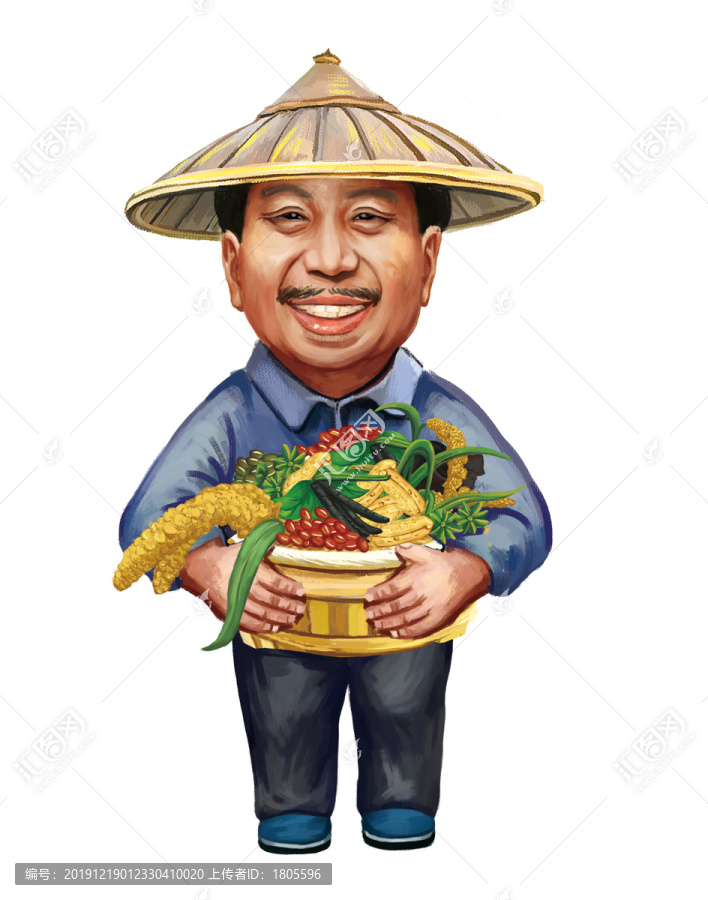 農(nóng)民雜糧插畫