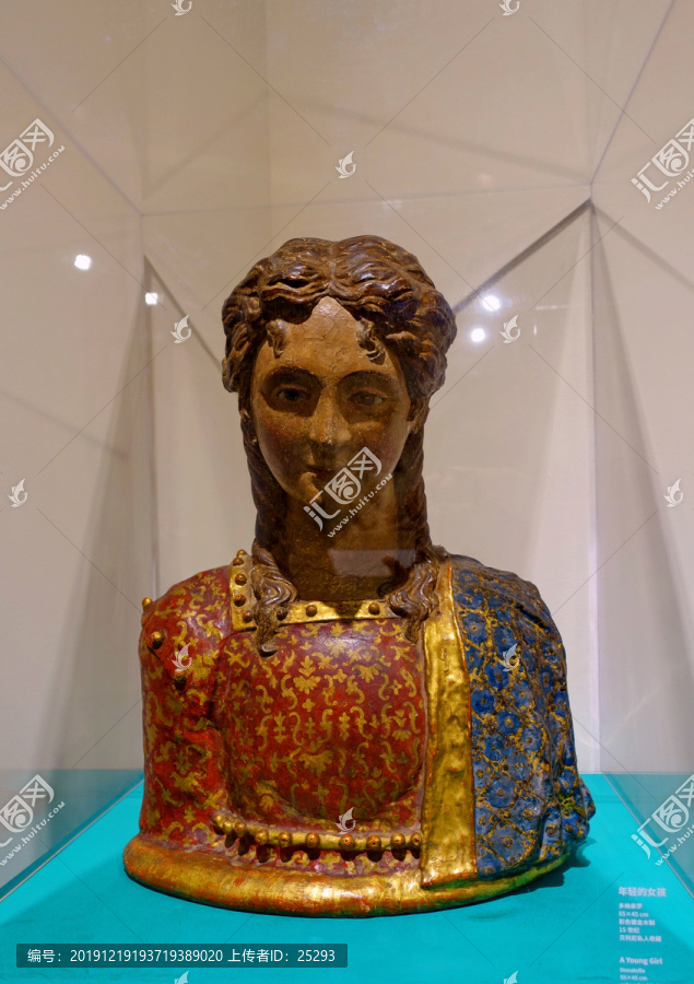 欧洲铜雕女孩胸像
