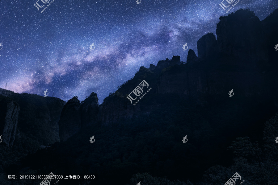 雁荡山银河星空