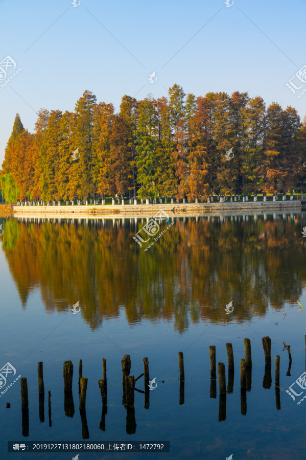 武汉东湖风景区深秋风光