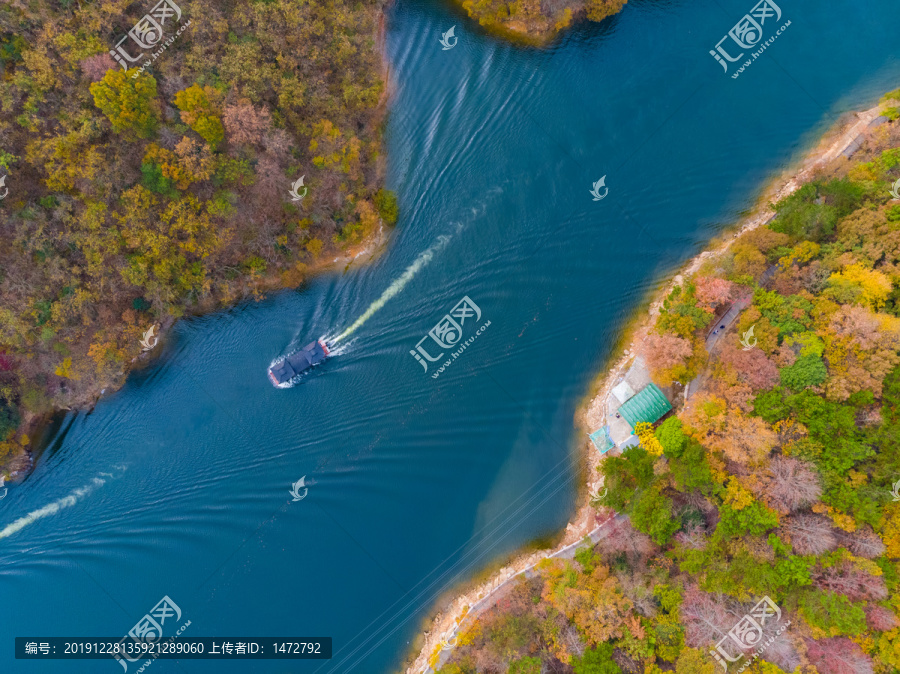 武汉黄陂木兰天池风景区深秋航拍