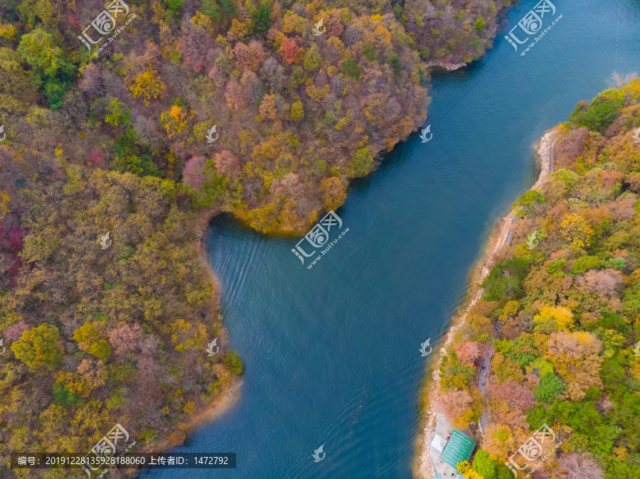 武汉黄陂木兰天池风景区深秋航拍