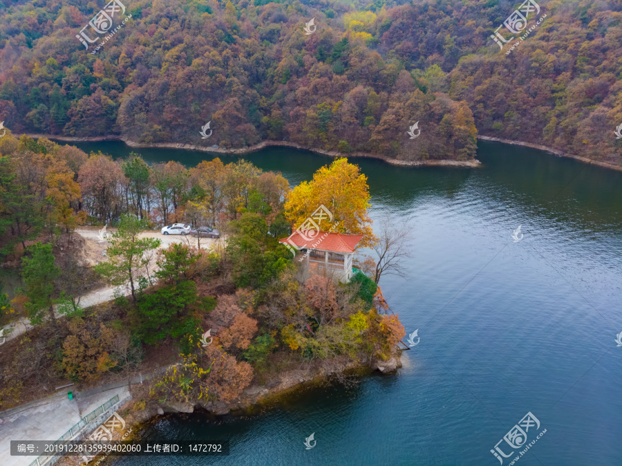 武汉黄陂木兰天池风景区深秋航拍