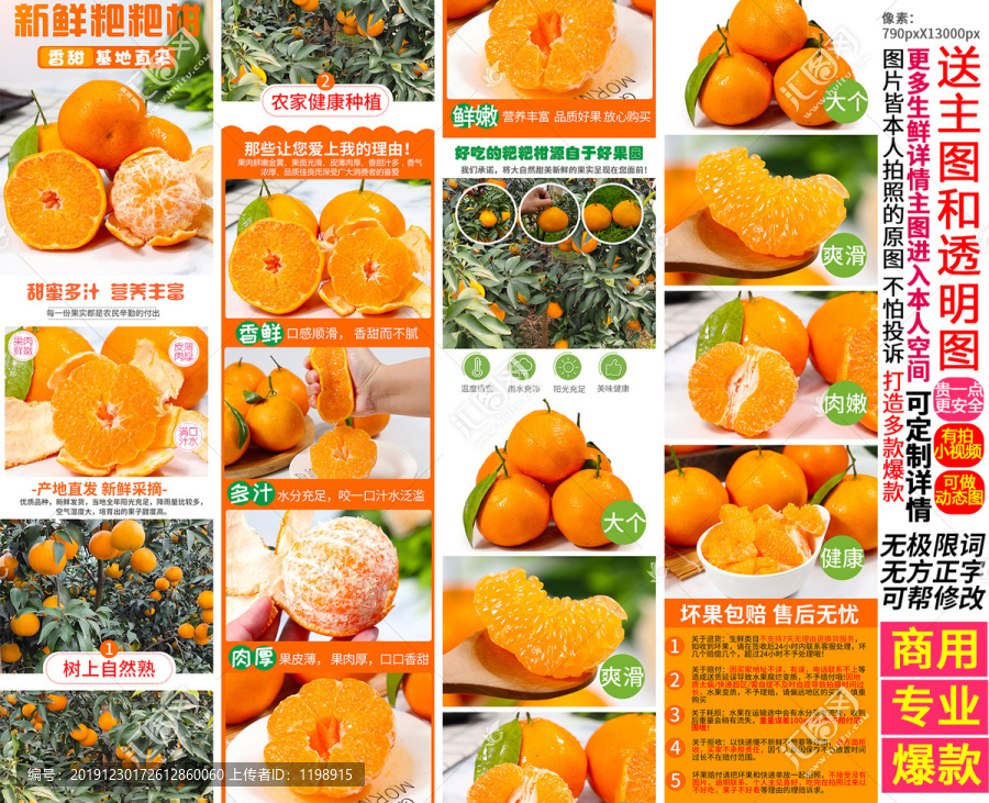粑粑柑詳情頁