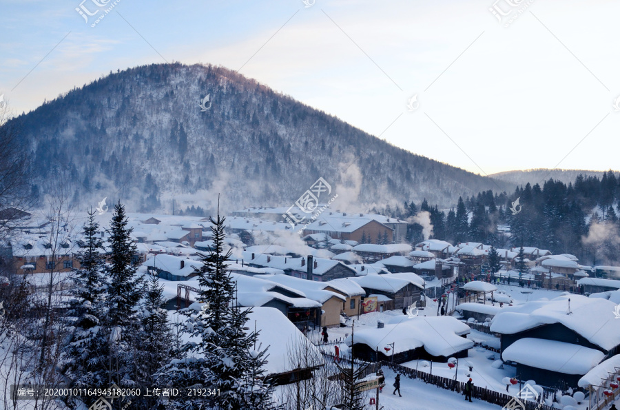 雪乡晨炊