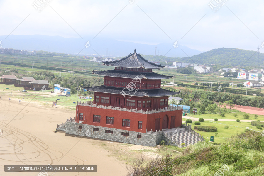 舟山群岛海边古代建筑