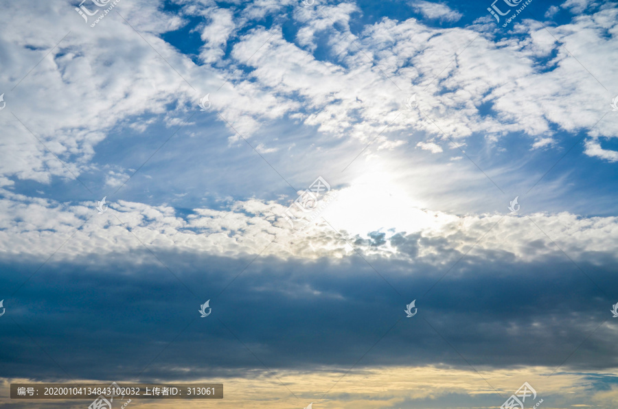 天空夕阳云彩